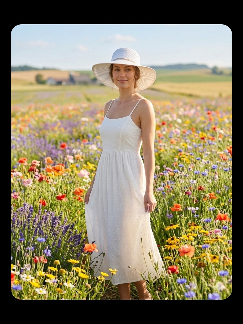 Summer White Spaghetti-Strap Maxi Dress